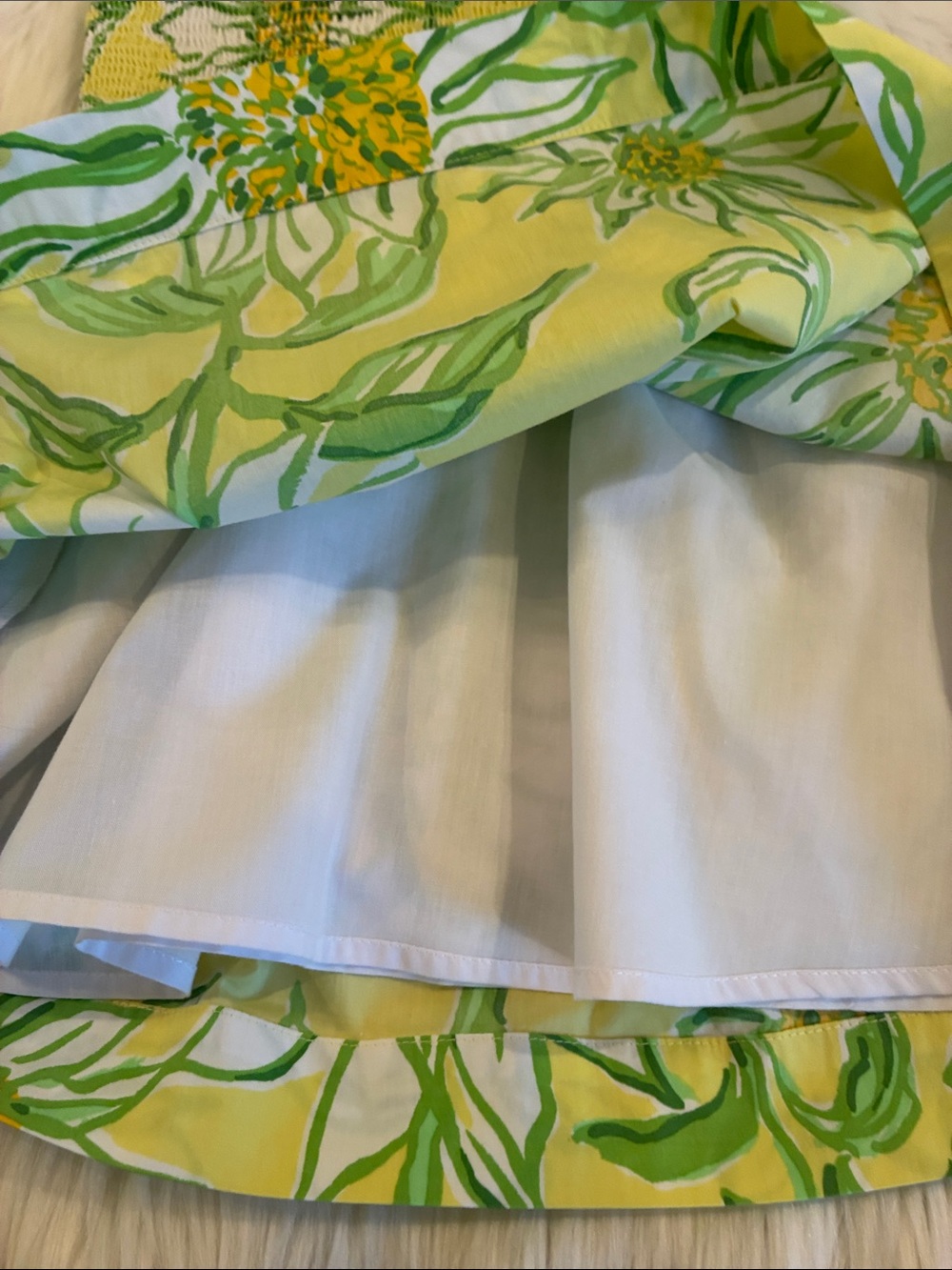 Lilly Pulitzer Girls Yellow & Green Floral Sundress—Limoncello Sunbelievable - Picture 7 of 8